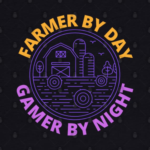 Farmer by day gamer by night design with farm by Nyrrra